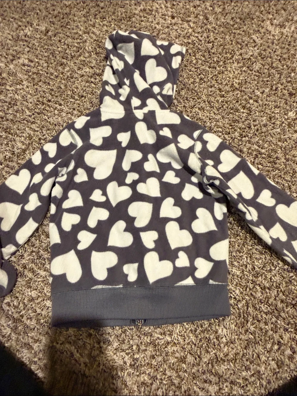 GAP Navy Hoodie & Gray Heart-Print Zip Jacket Set